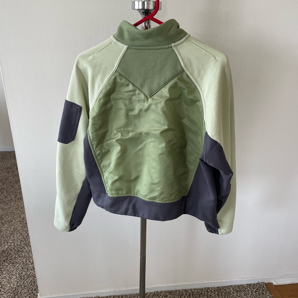 SMALL JORDAN JUMPMAN 23 FLEECE SWEATSHIRT PULLOVER--GREEN GREY - Picture 9 of 14